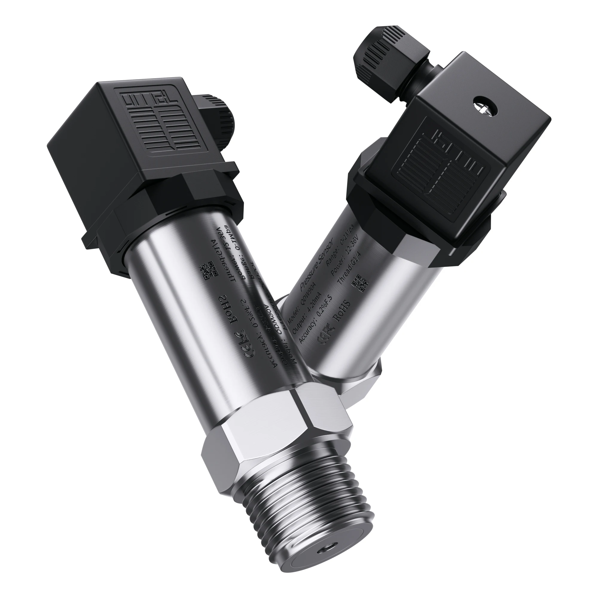 Water Fuel Diesel Pressure Transducer Output 4-20mA RS485 0-10V 0-5V 1-5V 0.5-4.5V 0-3.3V Pressure Sensor 10kPa 1.6Mpa 100psi-BOLTTE