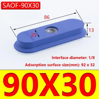 Pneumatic Oval Vacuum Suction Cup SAOF/SAOB Silicone Rubber Sucker Nozzles Industrial Robot Automation Manipulator Accessories-BOLTTE