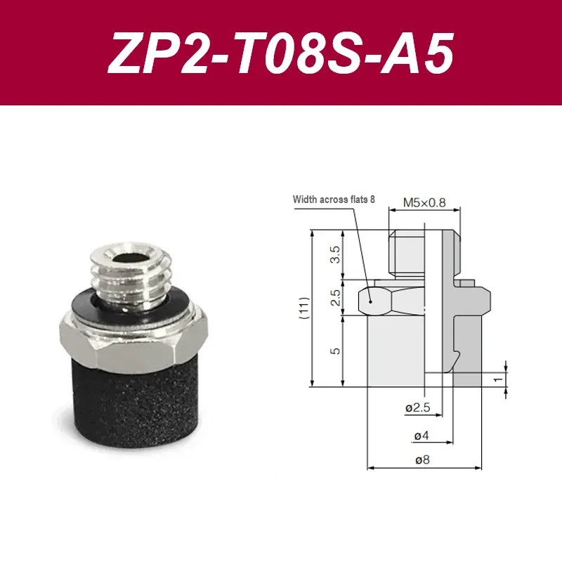 ZP2series sponge vacuum pad, ZP2-T04S-A3, zp2-T06S-A5,ZP2-T08S-A5, ZP2-T10S-B5,A external thread connection, B internal thread-BOLTTE