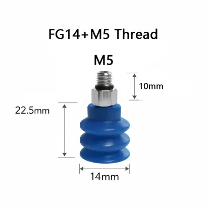 10PCS Pneumatic Vacuum Sucker FG Series with Fittings M5/G1/8 /G1/4 Silicone Suction Cup Injection Molding Machine Accessories-BOLTTE