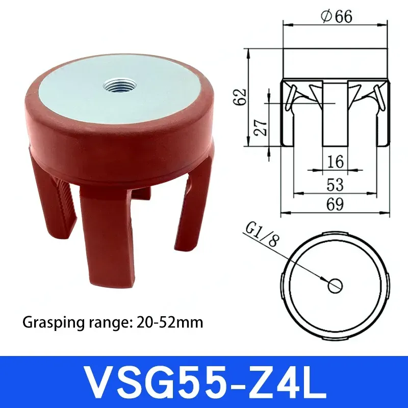 Flexible gripper fixture pneumatic vacuum suction cup mechanical arm accessories