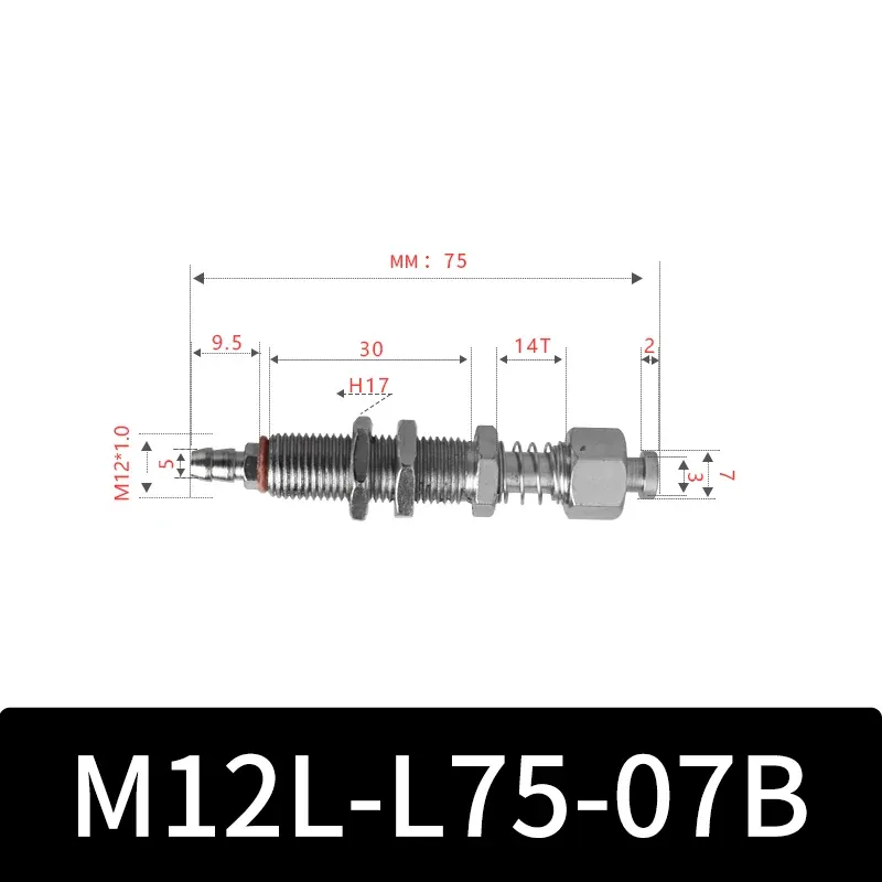M12-07B Series Small Air Pneuamtic Parts Fixture Rubber Sucker Pad Silicone Vacuum Suction Cup Mount-BOLTTE