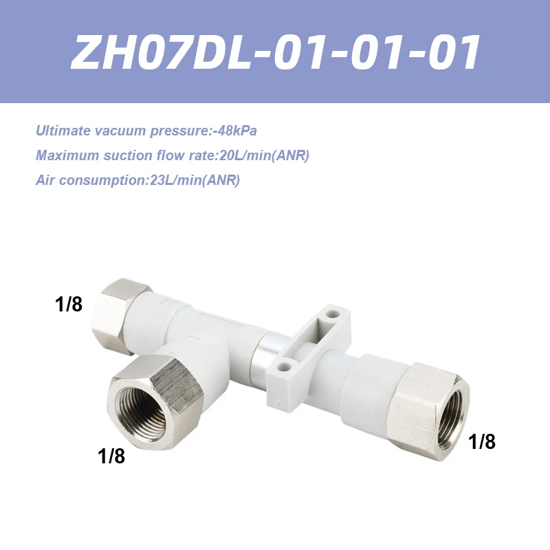 ZH Series Vacuum Ejector Body Ported Type One-touch ZH05DS-06-06-06 ZH07DL-06-06-06 Screw-in ZH05DS-01-01-01 ZH13DS-01-02-02-BOLTTE