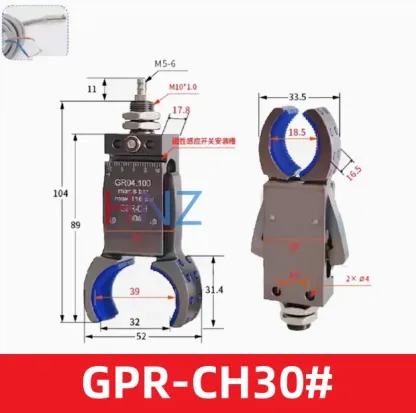 Robot Pipe Round Preform Clamp with Magnetic Induction Mini Pneumatic Clamp GPR-CH30/40/50/60