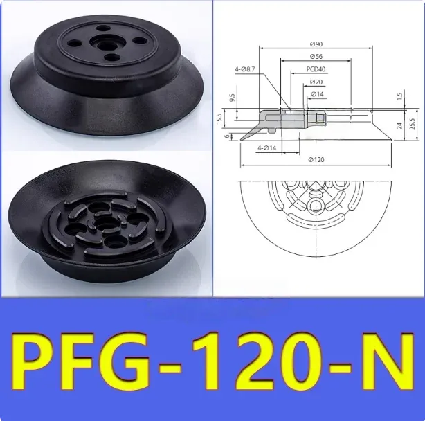 Heavy-duty glass vacuum suction cup fittings industrial J25/J50/J75-B01-A18/A22