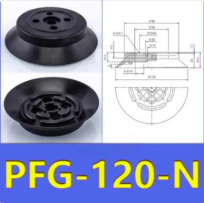 Heavy-duty glass vacuum suction cup fittings industrial J25/J50/J75-B01-A18/A22