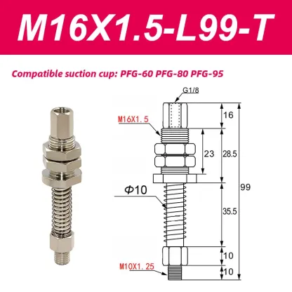 Mechanical arm suction cup industrial PFG 60 80 95 120 150 200 250 heavy-duty vacuum suction cup silicone-BOLTTE
