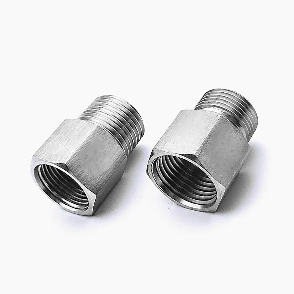 M10/14/20 1/8" 1/4" 3/8" 1/2" BSP NPT Female Male Stainlessl Reducer Bushing Pipe Fitting Connector Coupler High Pressure Gauge-BOLTTE