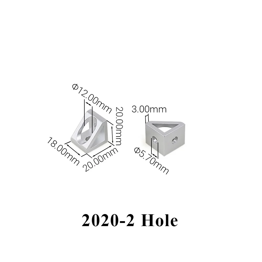 4Pcs/Lot Aluminum Profile Right Angle Triangle Block Triangle Connector Bracket for 2020 3030 4040 4545 2040 3060 Alu Profiles