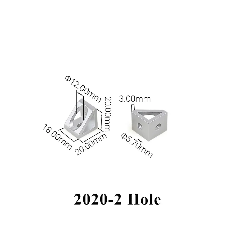 4Pcs/Lot Aluminum Profile Right Angle Triangle Block Triangle Connector Bracket for 2020 3030 4040 4545 2040 3060 Alu Profiles