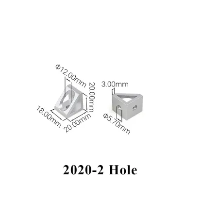 4Pcs/Lot Aluminum Profile Right Angle Triangle Block Triangle Connector Bracket for 2020 3030 4040 4545 2040 3060 Alu Profiles