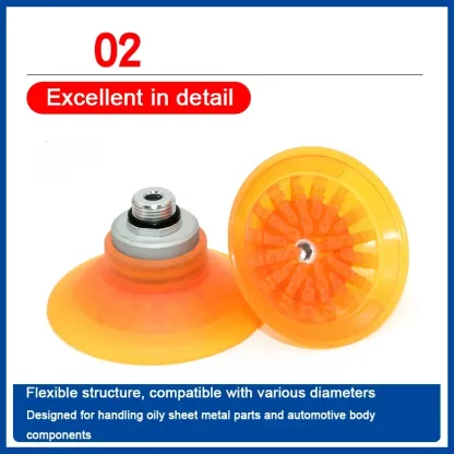 Cars, glass, and wooden panelsFCF Series Pneumatic Manipulator Polyurethane Suction Cups FCF-30/40/50/60/70/80/100PU-G18F Anti-Slip Pattern Industrial Robot-BOLTTE