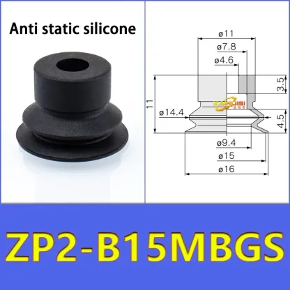 5pcs/pack ZP2 Series Bellow Vacuum Suction Cup  ZP2-B04/06/08/10/15/20MBS/N B06MB Gripper-BOLTTE