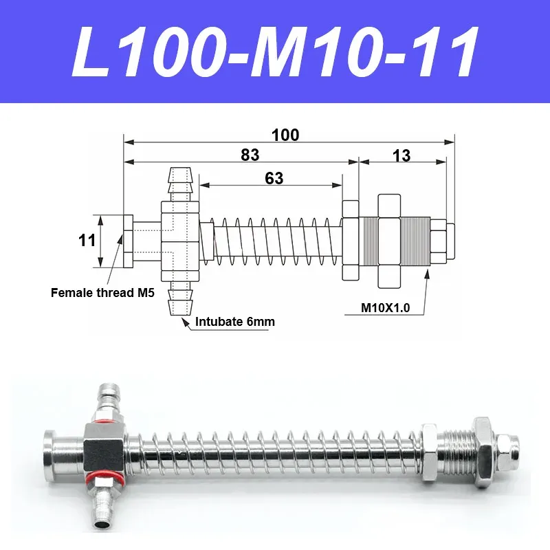 Vacuum suction cup base big head 11mm hardware manipulator fixture accessories pneumatic support tail Side air intake-BOLTTE