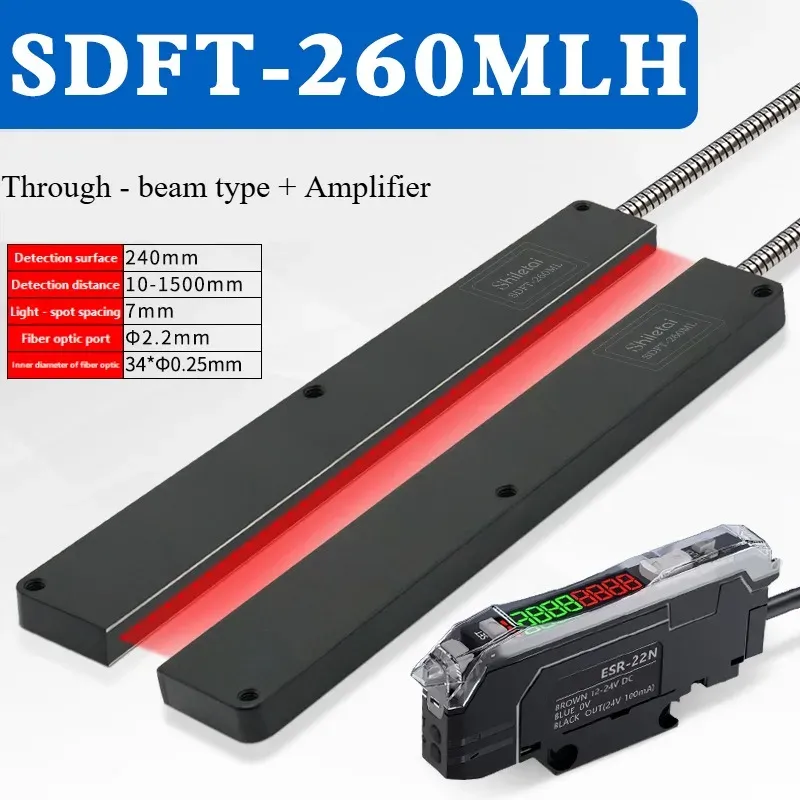 STC-10MLD Rectangular Matrix Fiber Sensor Amplifier Area Detection Diffuse Reflection Grating Counting Photoelectric Sensor-BOLTTE