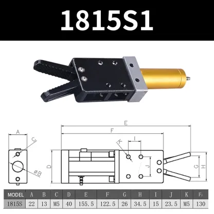 1815S Series With Sensor Robot Arm Injection Molding Machin Pneuamtic Hose  Air Cylinder Robotic Gripper Clamp-BOLTTE