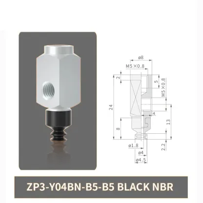 Pneumatic Vacuum Suction Cup with Fittings ZP3-Y04/06/08/10/13/16BN/BS-B5-B5 Mechanical Arm Sucker Robot Automation Tool-BOLTTE