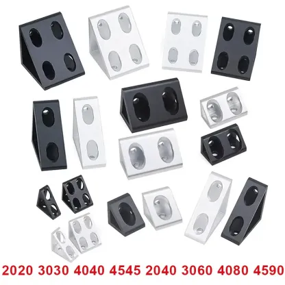 4Pcs/Lot Aluminum Profile Right Angle Triangle Block Triangle Connector Bracket for 2020 3030 4040 4545 2040 3060 Alu Profiles