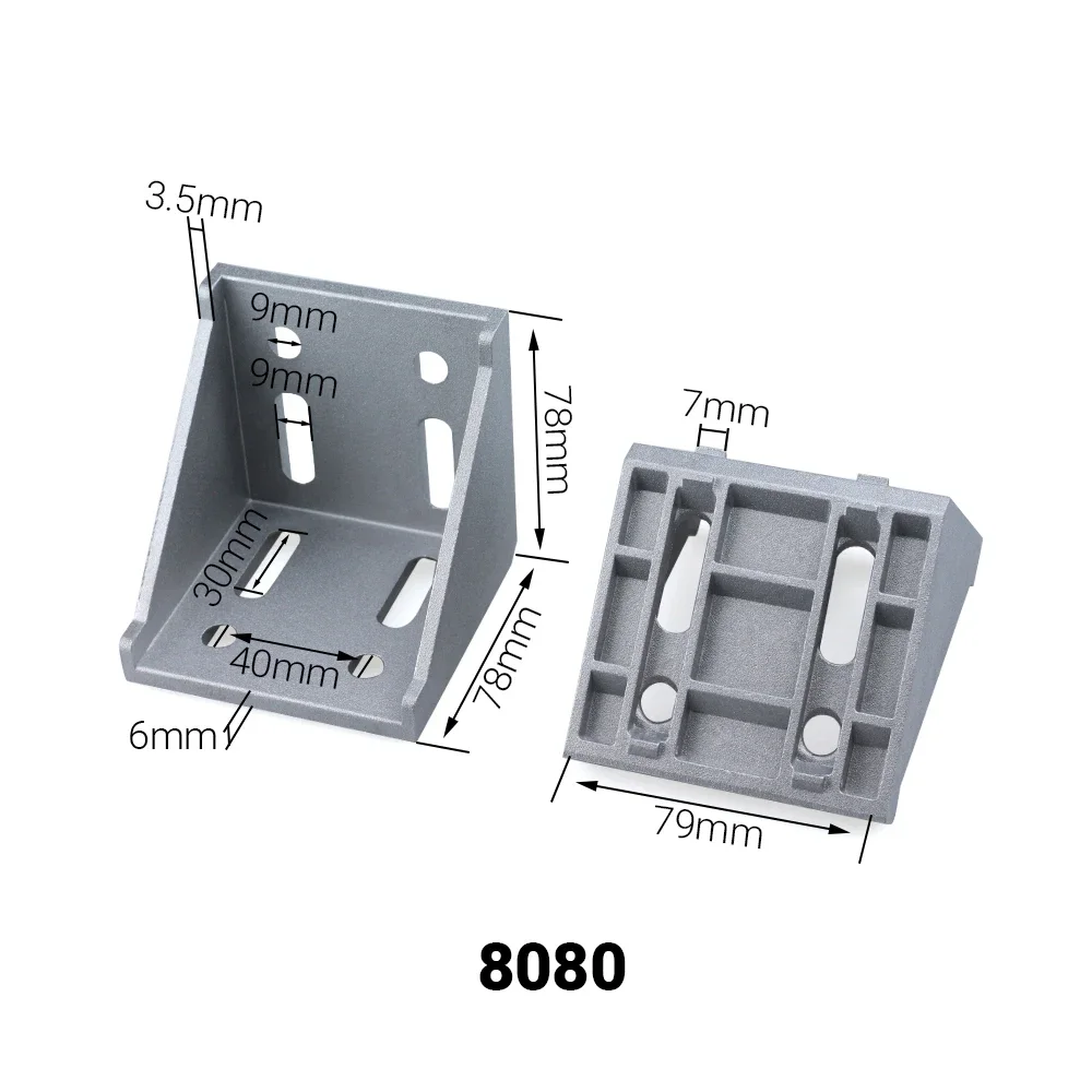 20/10/5Pcs Corner Fitting Angle Aluminum Connector Bracket Fastener 2020 3030 4040 4545 for Aluminium Profile