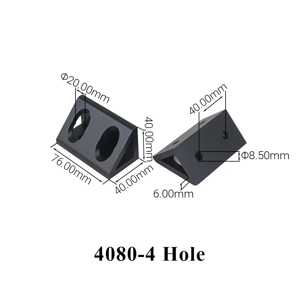 4Pcs/Lot Aluminum Profile Right Angle Triangle Block Triangle Connector Bracket for 2020 3030 4040 4545 2040 3060 Alu Profiles