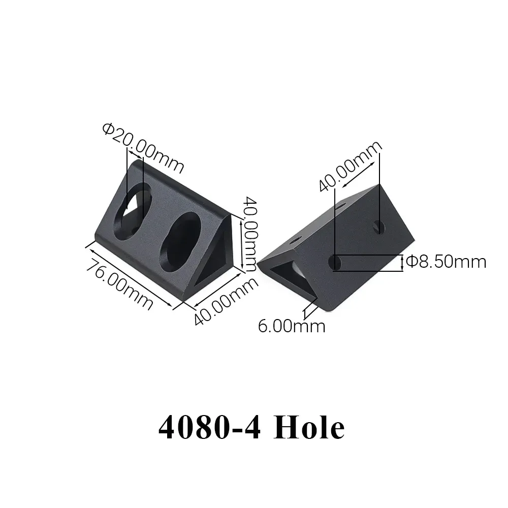 4Pcs/Lot Aluminum Profile Right Angle Triangle Block Triangle Connector Bracket for 2020 3030 4040 4545 2040 3060 Alu Profiles