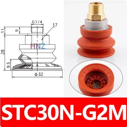 A-STC22/30/40/50/60/80/100/125 Metal sheet metal vacuum suction cup, strong rubber anti-skid
