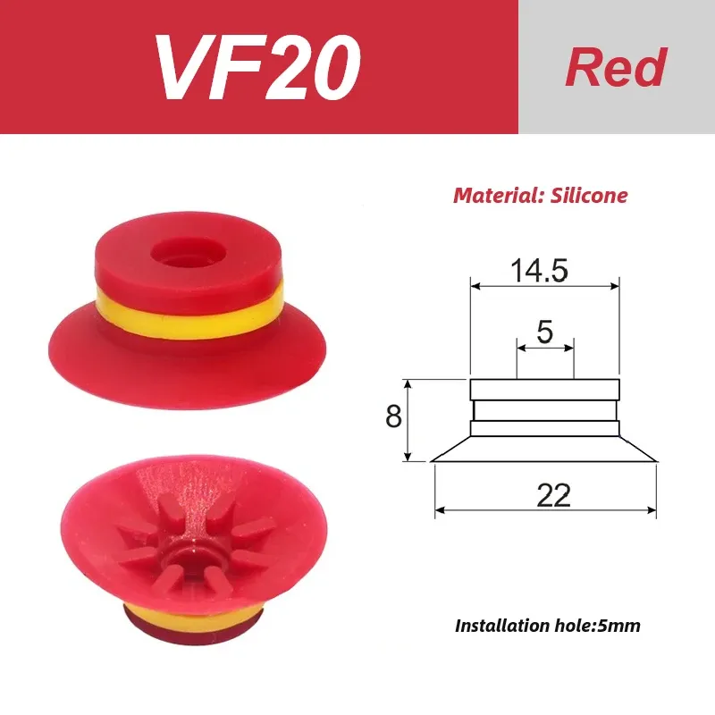 VF Series Manipulator silicone vacuum suction cup VF15/20/25/30/40/50 industrial pneumatic components accessories-BOLTTE