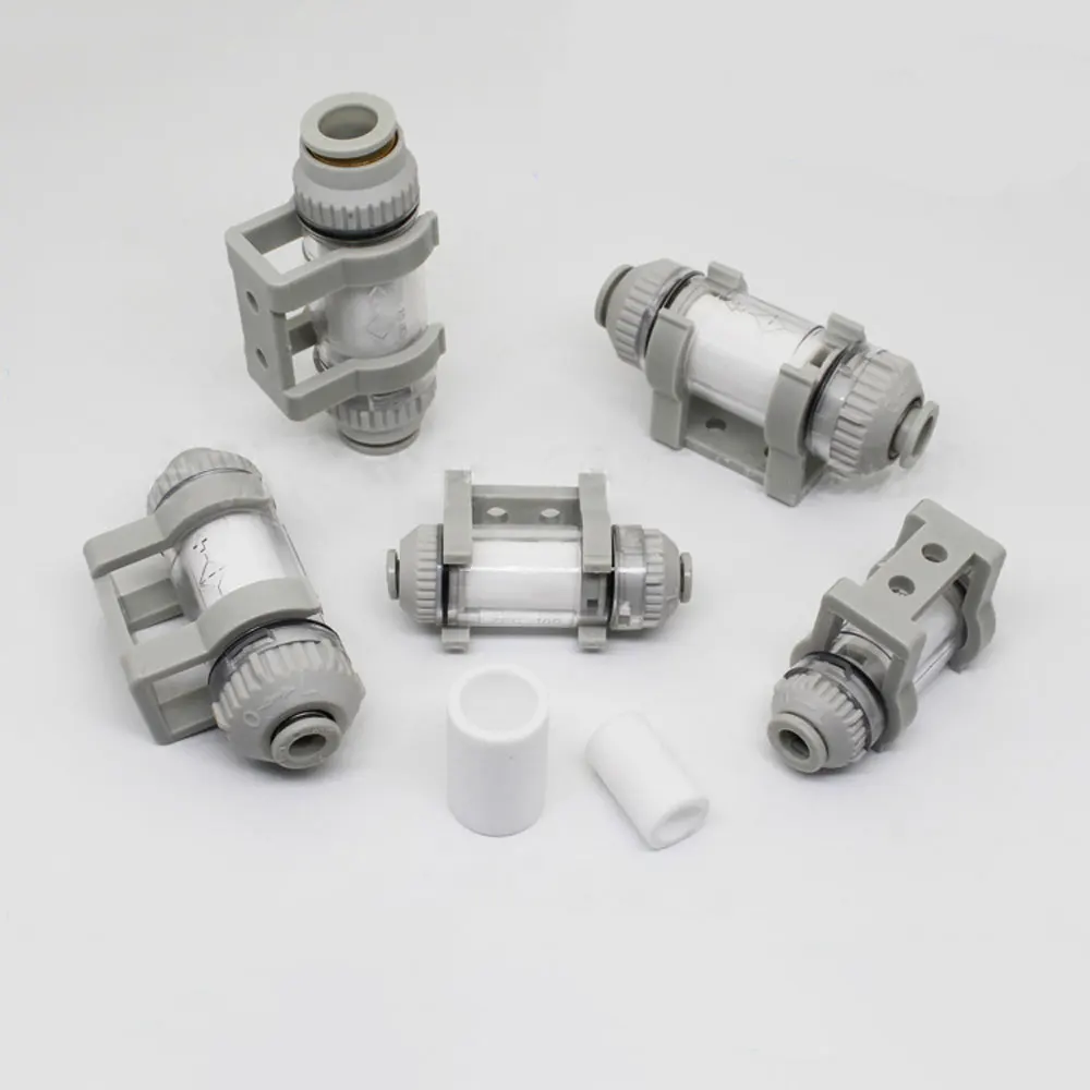 Vacuum Air Filter 4 6 8 10 12mm Tube Plastic Pneumatic Air Pipe Fitting Push In Connector-BOLTTE