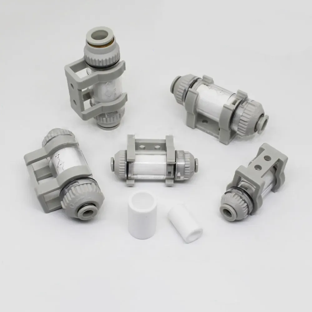 Vacuum Air Filter 4 6 8 10 12mm Tube Plastic Pneumatic Air Pipe Fitting Push In Connector-BOLTTE