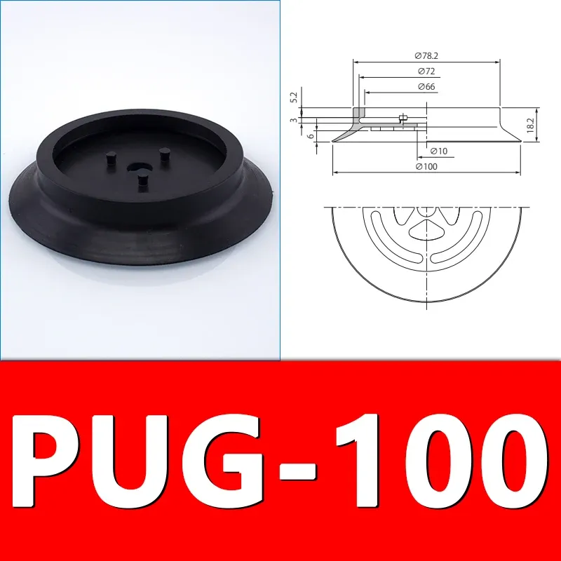 Nitrile Rubber Suction Cups Vacuum Suction Cups Manipulator Accessories Strong Suction Nozzles PUG40/50/60/80/100/120/150-BOLTTE