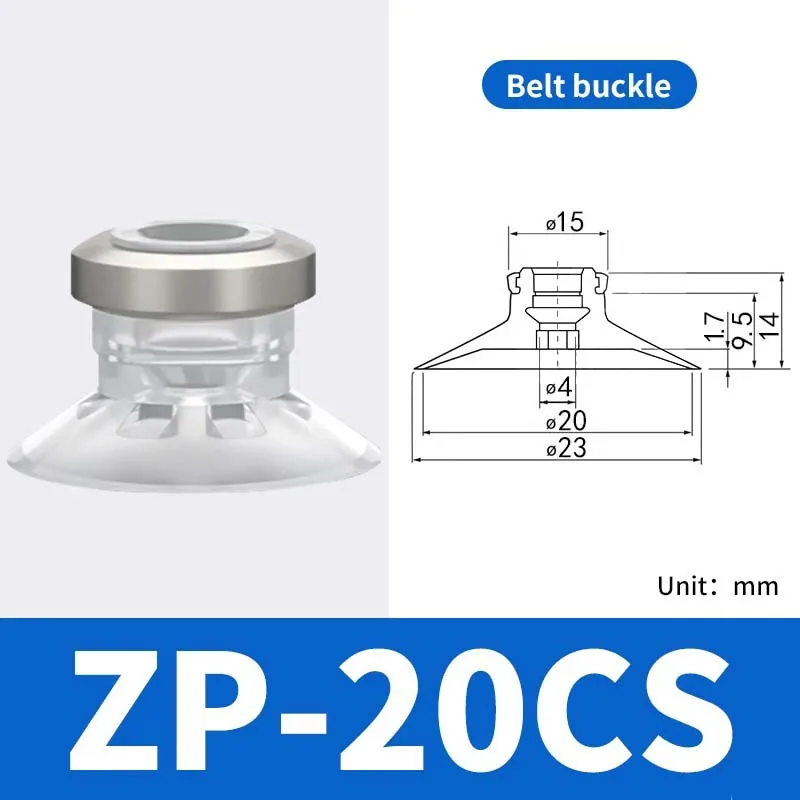Pneumatic Vacuum Suction Cup with Holder ZP10CN/CS Silicone Sucker for Injection Molding Machine Robot Arm Automation Fitting