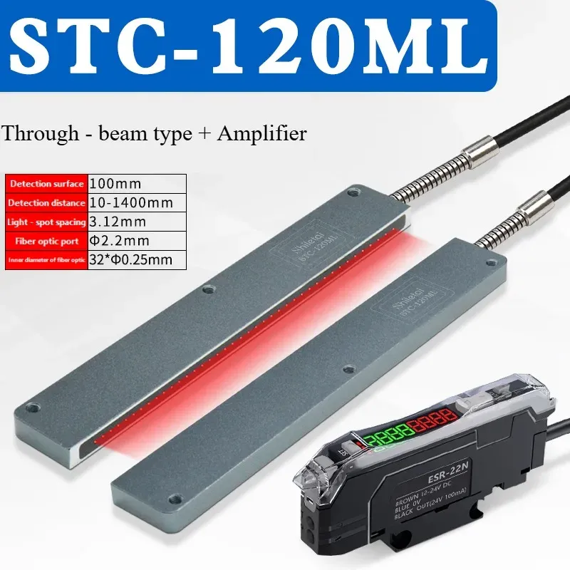 STC-10MLD Rectangular Matrix Fiber Sensor Amplifier Area Detection Diffuse Reflection Grating Counting Photoelectric Sensor-BOLTTE