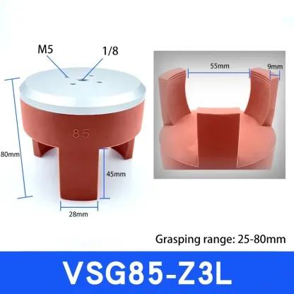 Flexible gripper fixture pneumatic vacuum suction cup mechanical arm accessories