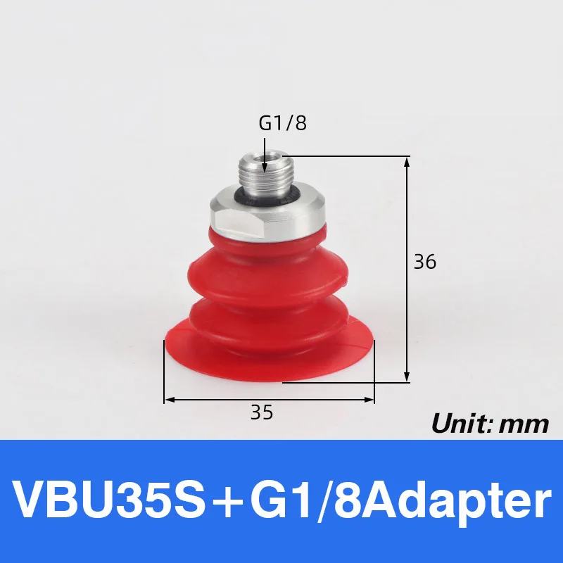 Mechanical arm suction cup industrial VBU35/45 vacuum suction cup high temperature resistant strong suction nozzle accessories-BOLTTE