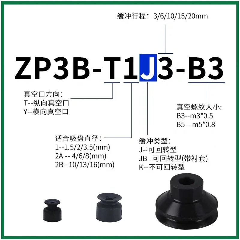 SMC ZP3 series fittings support Z3B-T2AJ3/T2AJ6/T2AJ10-B5 anti-rotation fittings support
