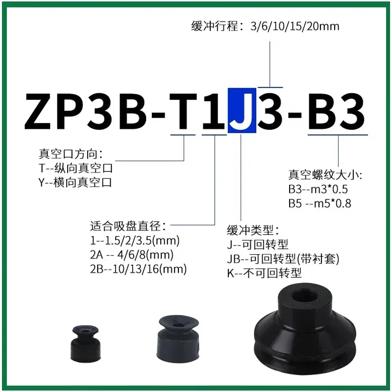 SMC ZP3 series fittings support Z3B-T2AJ3/T2AJ6/T2AJ10-B5 anti-rotation fittings support