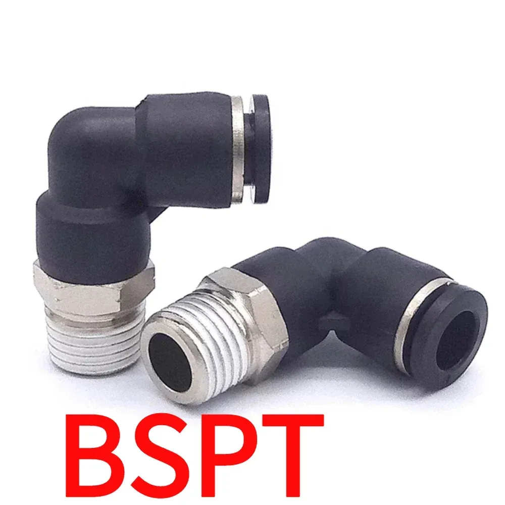 1/8" 1/4" 3/8" 1/2" NPT Male Female 1/8"- 5/8" Inch Tube OD Elbow Pneumatic Push To Connect Air Fitting Quick Release Connector-BOLTTE