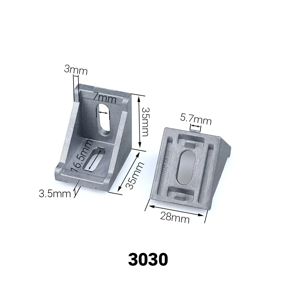 20/10/5Pcs Corner Fitting Angle Aluminum Connector Bracket Fastener 2020 3030 4040 4545 for Aluminium Profile