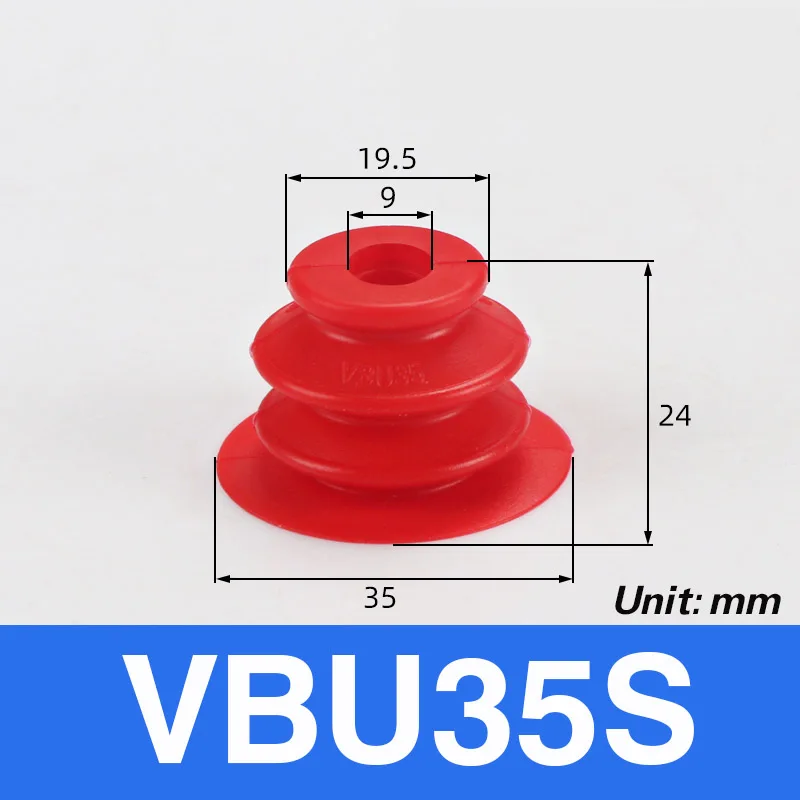 Mechanical arm suction cup industrial VBU35/45 vacuum suction cup high temperature resistant strong suction nozzle accessories-BOLTTE