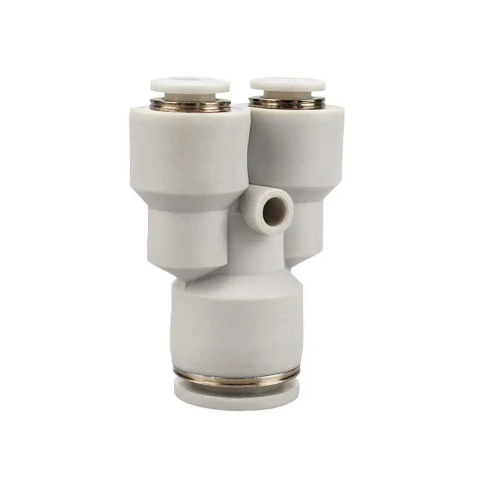 Fit 3 4 6 8 10 12 14 16mm Tube Reducer Y 3 Ways Splitter Plastic Pneumatic Air Pipe Fitting Fittings Push In Connector Coupler-BOLTTE
