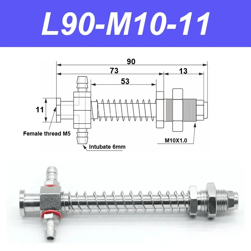Vacuum suction cup base big head 11mm hardware manipulator fixture accessories pneumatic support tail Side air intake-BOLTTE