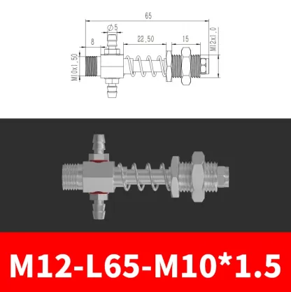 M12-07B Series Small Air Pneuamtic Parts Fixture Rubber Sucker Pad Silicone Vacuum Suction Cup Mount-BOLTTE