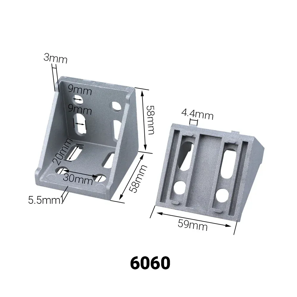 20/10/5Pcs Corner Fitting Angle Aluminum Connector Bracket Fastener 2020 3030 4040 4545 for Aluminium Profile