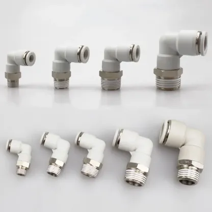 1/8" 1/4" 3/8" 1/2" BSP Male x 4 6 8 10 12 14 16 mm Tube Elbow Brass Pneumatic Air Fittings Push In Connector For Air Compressor-BOLTTE