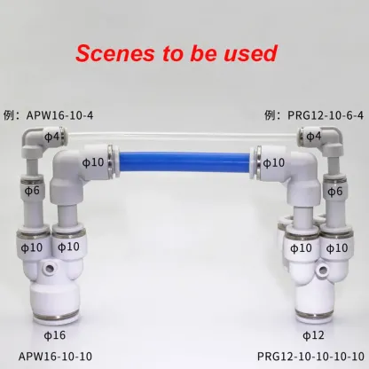 4 6 8 10 12mm Tube To Push In Connector Plug Reudcer Bushing 90 Degree Elbow Plastic Pneumatic Air Pipe Fitting Coupler-BOLTTE