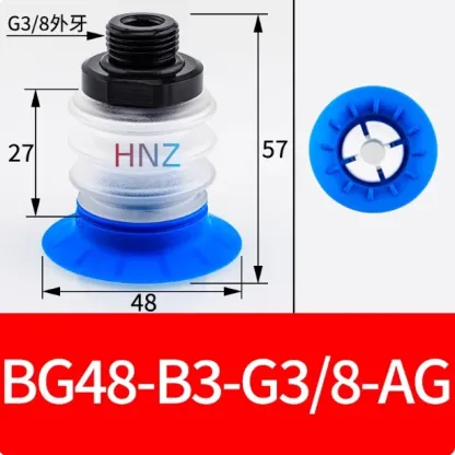 BG soft bag vacuum suction cup BGI25/34/41/48 -B3-G3/8-AG industrial pneumatic grab soft bag opening-BOLTTE