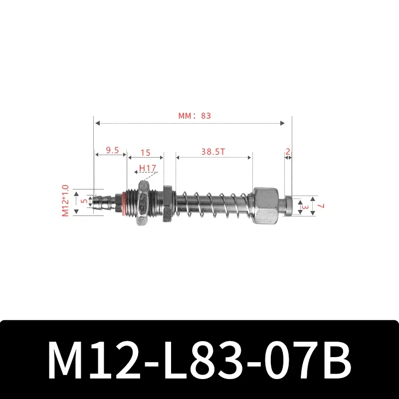 M12-07B Series Small Air Pneuamtic Parts Fixture Rubber Sucker Pad Silicone Vacuum Suction Cup Mount-BOLTTE
