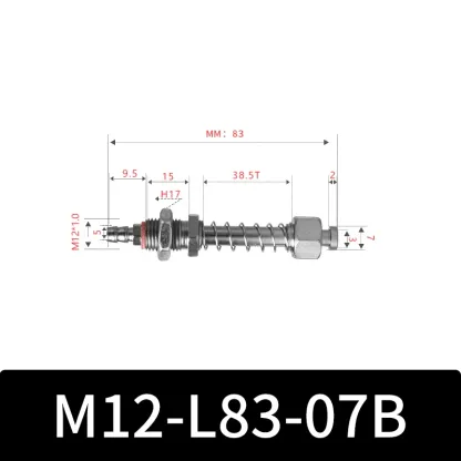 M12-07B Series Small Air Pneuamtic Parts Fixture Rubber Sucker Pad Silicone Vacuum Suction Cup Mount-BOLTTE