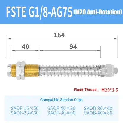 Pneumatic Vacuum Suction Cup Holder Fitting for SAF SAB SAOF SAOB FSTE Fitting