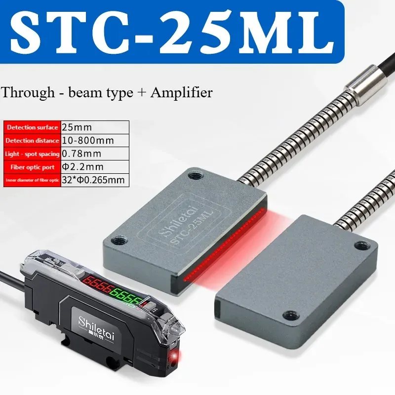 STC-10MLD Rectangular Matrix Fiber Sensor Amplifier Area Detection Diffuse Reflection Grating Counting Photoelectric Sensor-BOLTTE
